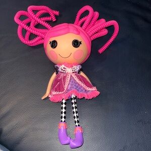 Confetti Carnivale Lalaoopsy Doll Whimsical Pink Spiral Hair Doll Purple Dress